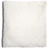 Coussin carré 1 face imitation fourrure beige 45x45cm
