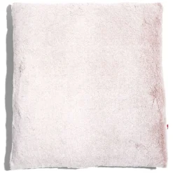 Coussin carré 1 face imitation fourrure beige 45x45cm