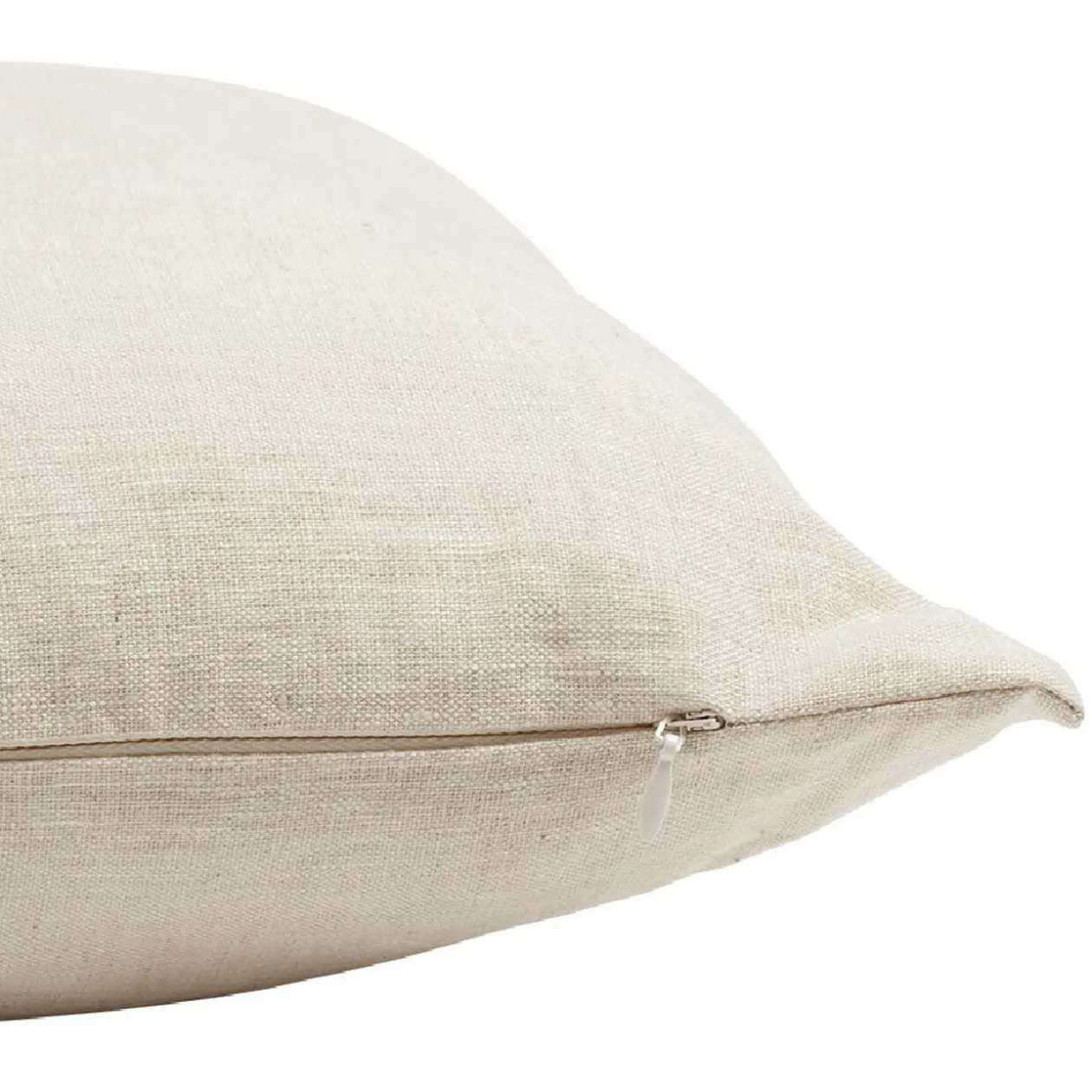 Coussin carré en lin coloris naturel