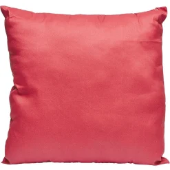 Coussin carré en polyester rouge