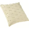 Coussin carré fil brillant blanc écru
