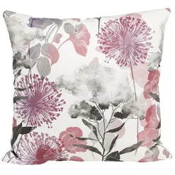 Coussin carré fleur coton