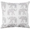 Coussin carré motif éléphant 45x45cm