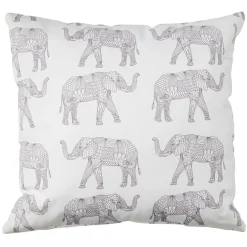 Coussin carré motif éléphant 45x45cm