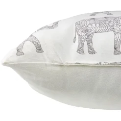Coussin carré motif éléphant 45x45cm