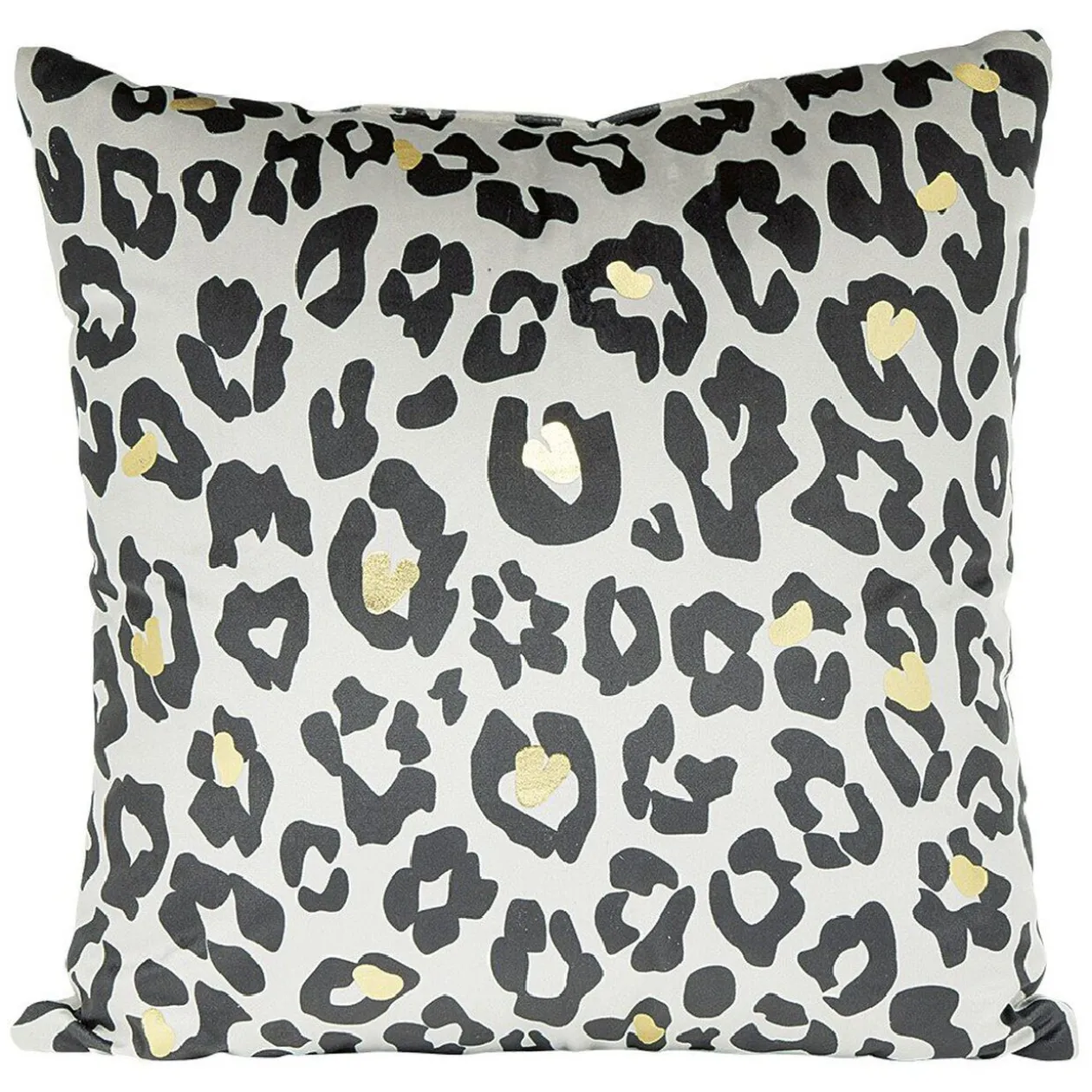 Coussin carré polyester imprimé léopard 40x40 cm