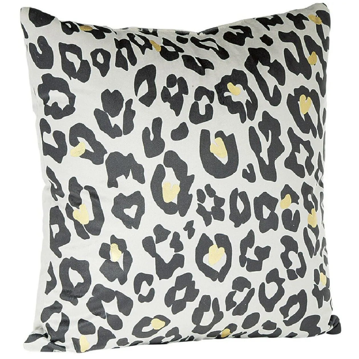 Coussin carré polyester imprimé léopard 40x40 cm