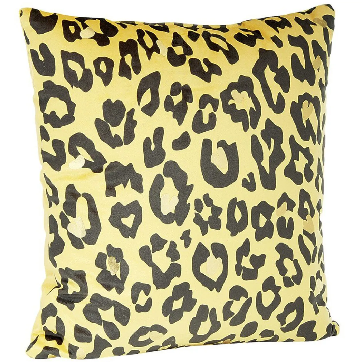 Coussin carré polyester imprimé léopard 40x40 cm