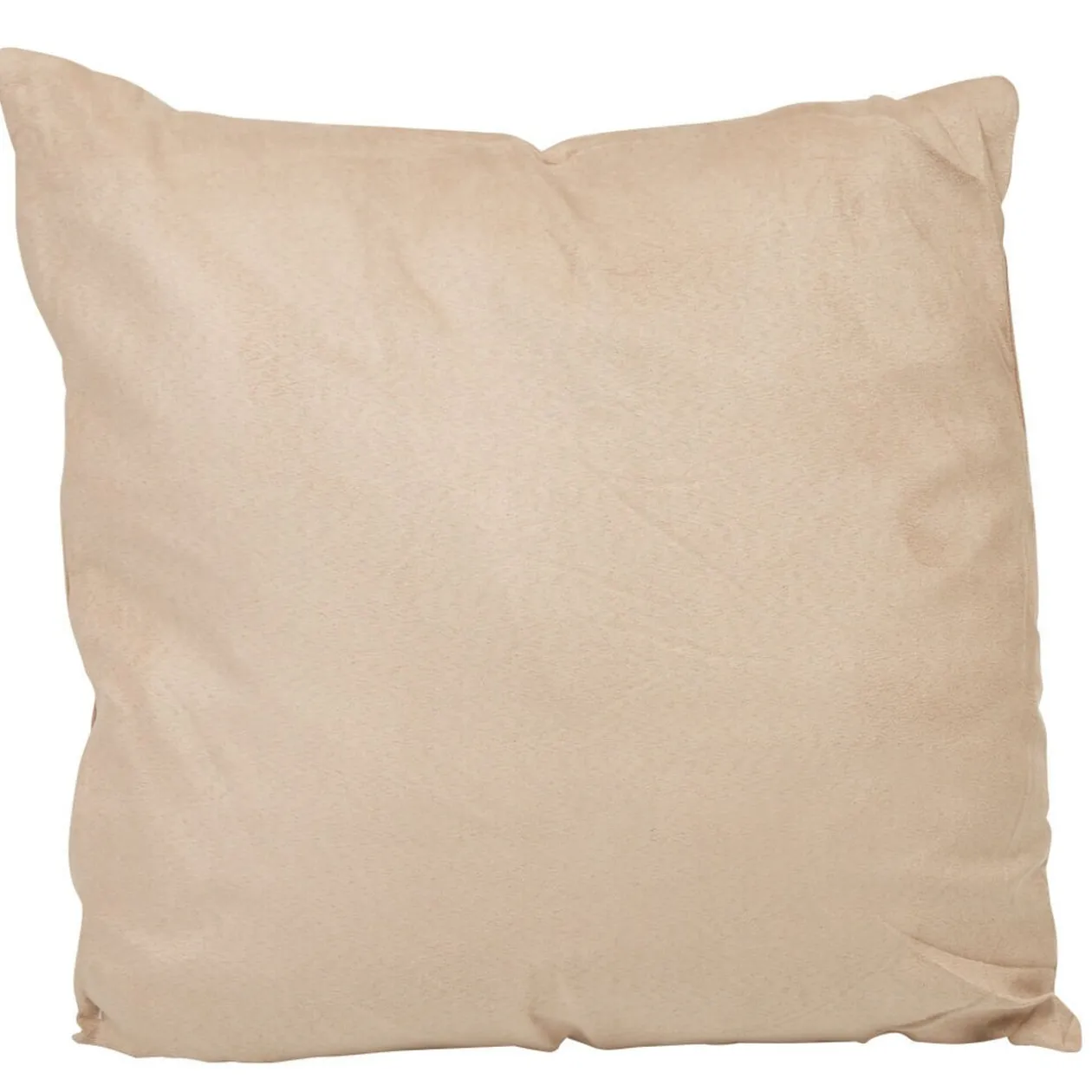 Coussin carré suedine beige