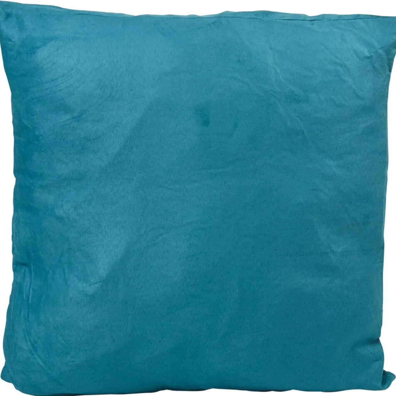 Coussin carré suedine bleu canard