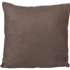 Coussin carré suedine gris anthracite