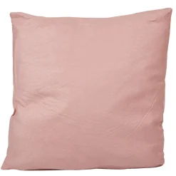 Coussin carré suedine vieux rose