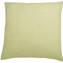 Coussin carré vert anis uni