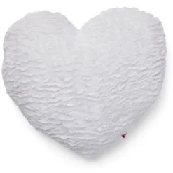 Coussin coeur blanc 40x40cm