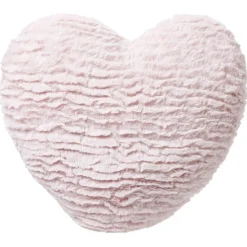 Coussin coeur imitation fourrure 40x40 cm