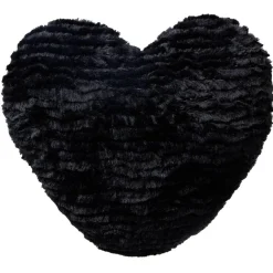 Coussin coeur imitation fourrure 40x40 cm