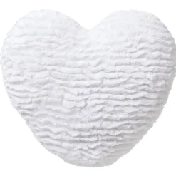 Coussin coeur imitation fourrure 40x40 cm