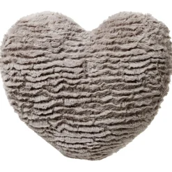 Coussin coeur imitation fourrure 40x40 cm