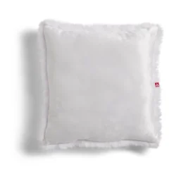 Coussin déco carré 40x40cm polyester gris anthracite ou blanc