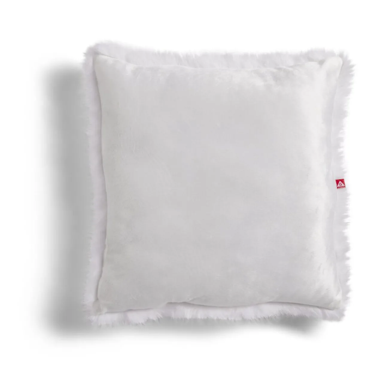 Coussin déco carré 40x40cm polyester gris anthracite ou blanc