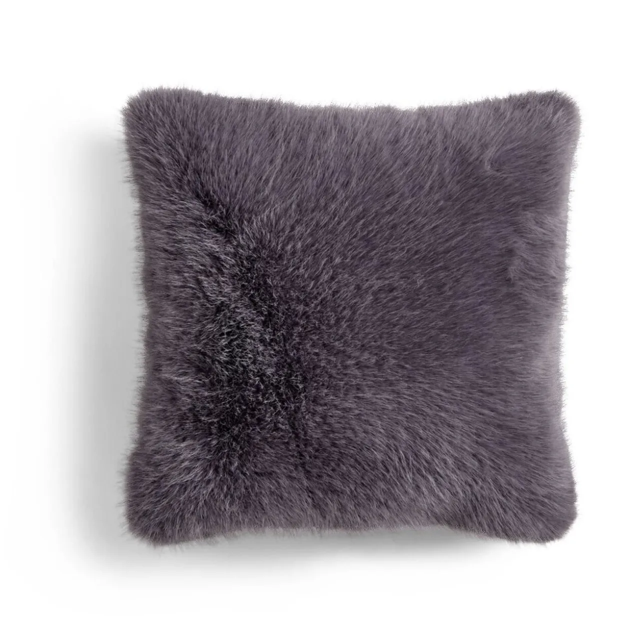 Coussin déco carré 40x40cm polyester gris anthracite ou blanc