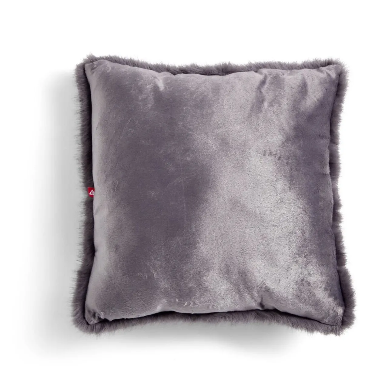 Coussin déco carré 40x40cm polyester gris anthracite ou blanc