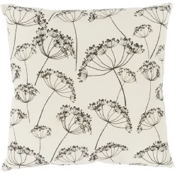 Coussin déco pissenlit 45x45cm beige