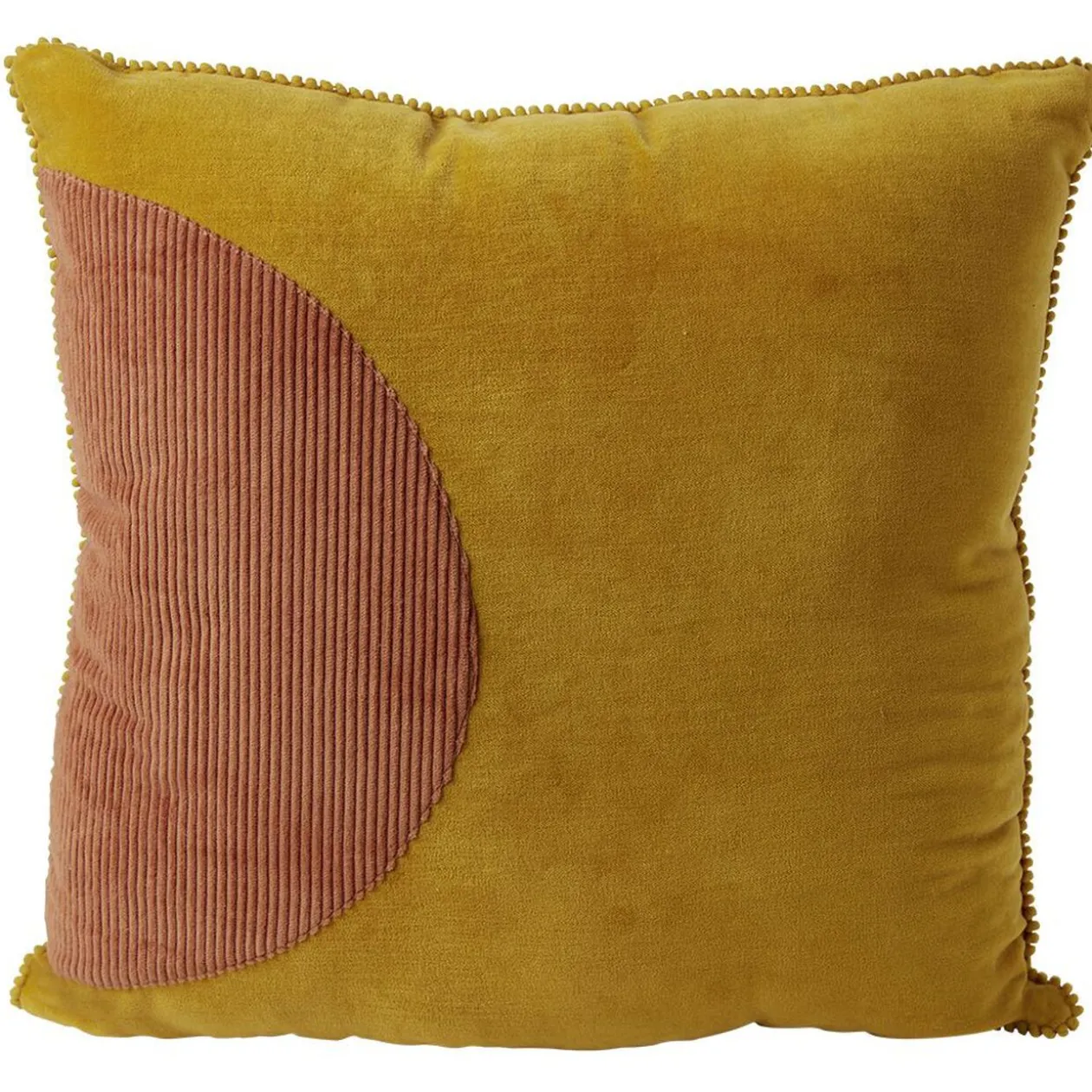 Coussin déco sun côtelé 45x45cm orange