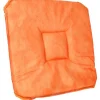 Coussin de chaise carré orange marbré
