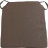 Coussin de chaise carré uni chocolat
