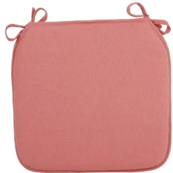 Coussin de chaise carrée rose unie
