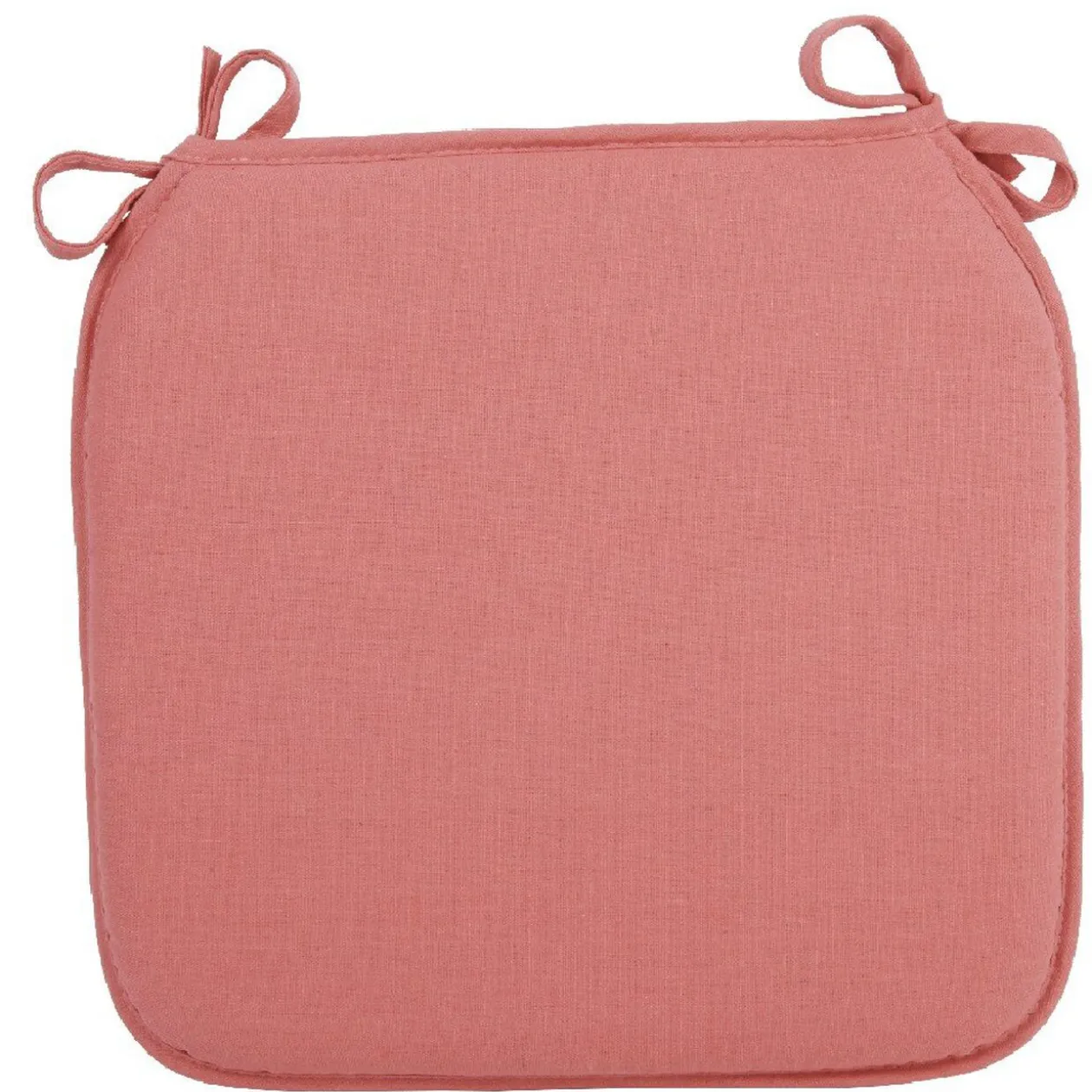 Coussin de chaise carrée rose unie