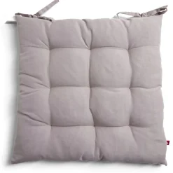 Coussin de chaise gris 40x40cm à nouettes