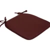 Coussin de chaise uni chocolat