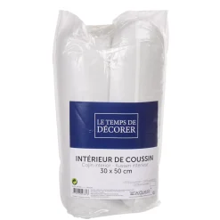 Coussin de rembourrage rectangulaire blanc polyester