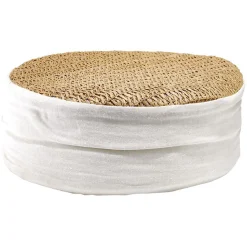 Coussin de sol beige Ø40xH15cm