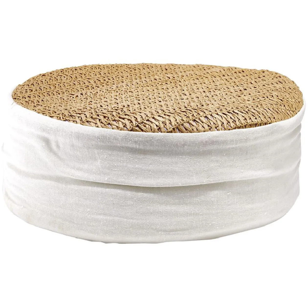 Coussin de sol beige Ø40xH15cm