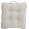 Coussin de sol carré beige à poignée