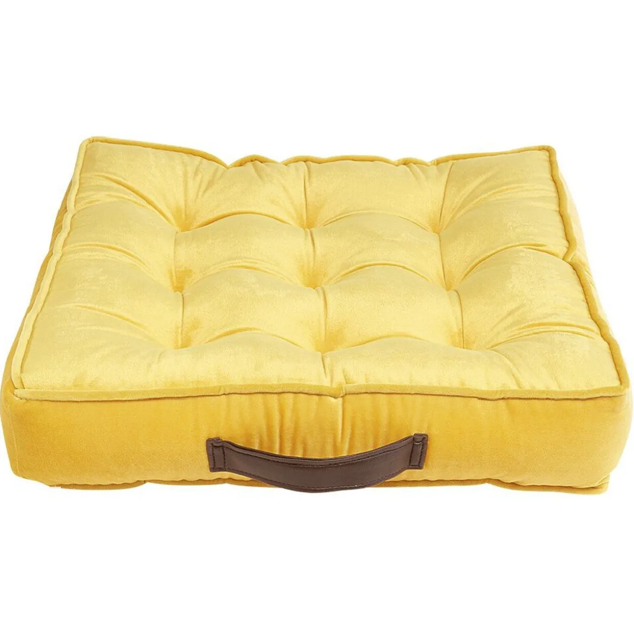 Coussin de sol carré velours couleur uni