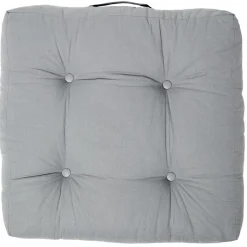 Coussin de sol vert ou gris 100% coton L66xl66xH15cm