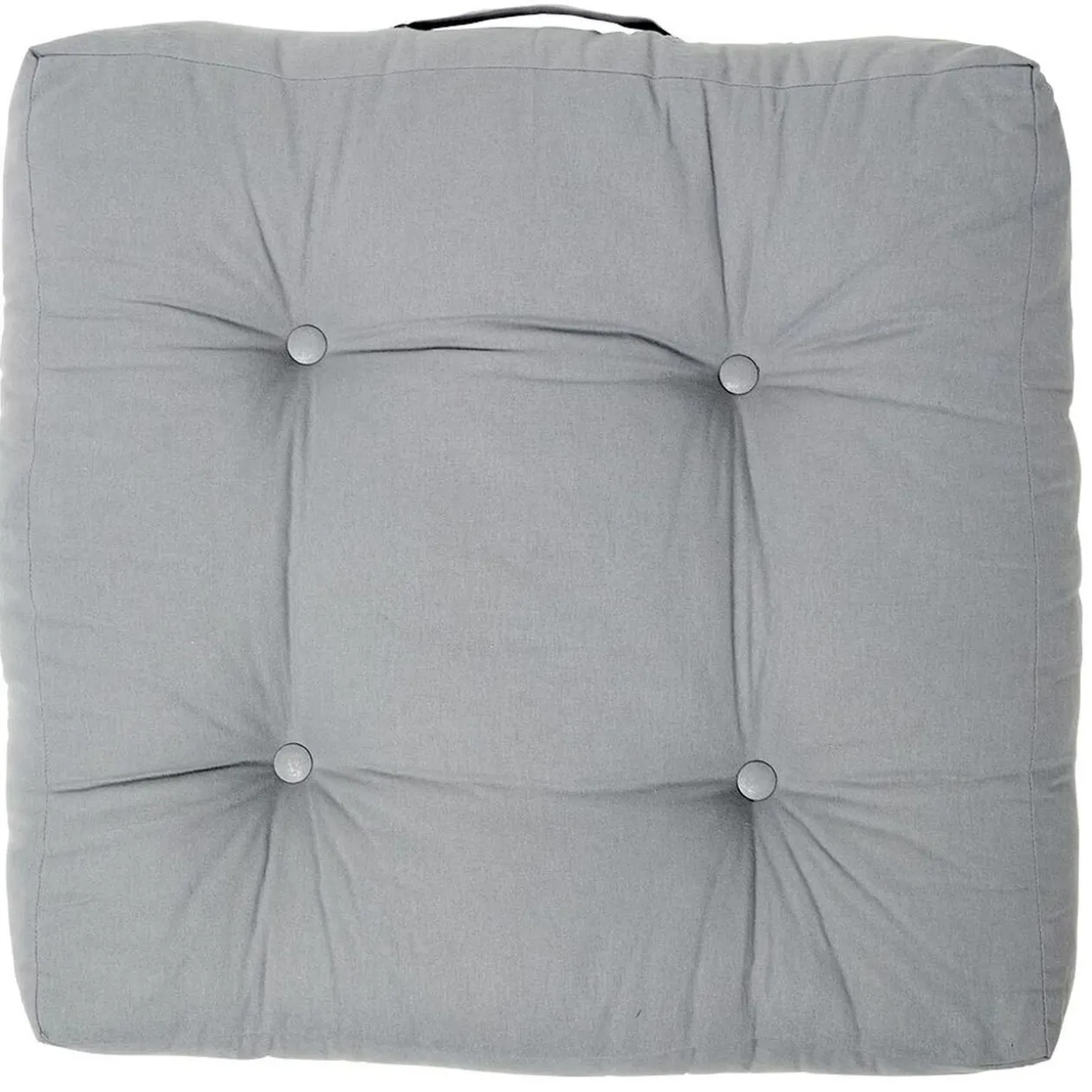 Coussin de sol vert ou gris 100% coton L66xl66xH15cm