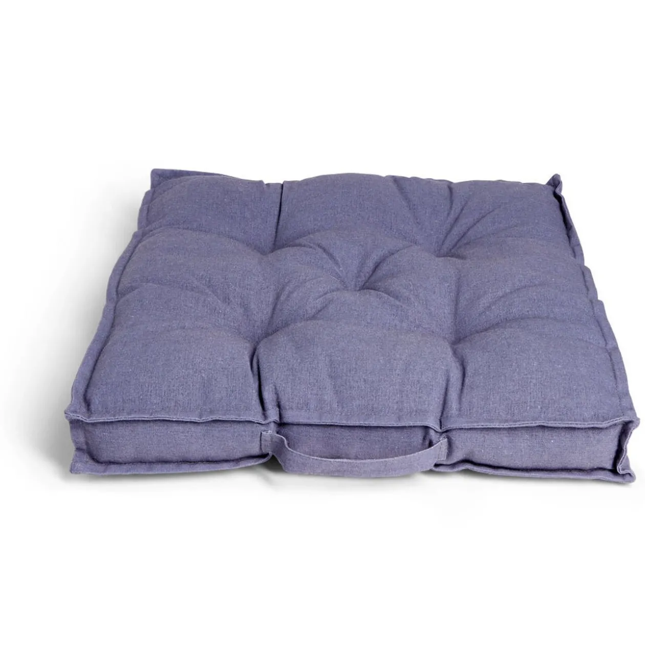 Coussin de sol 50x50xÉp8cm avec poignée gris