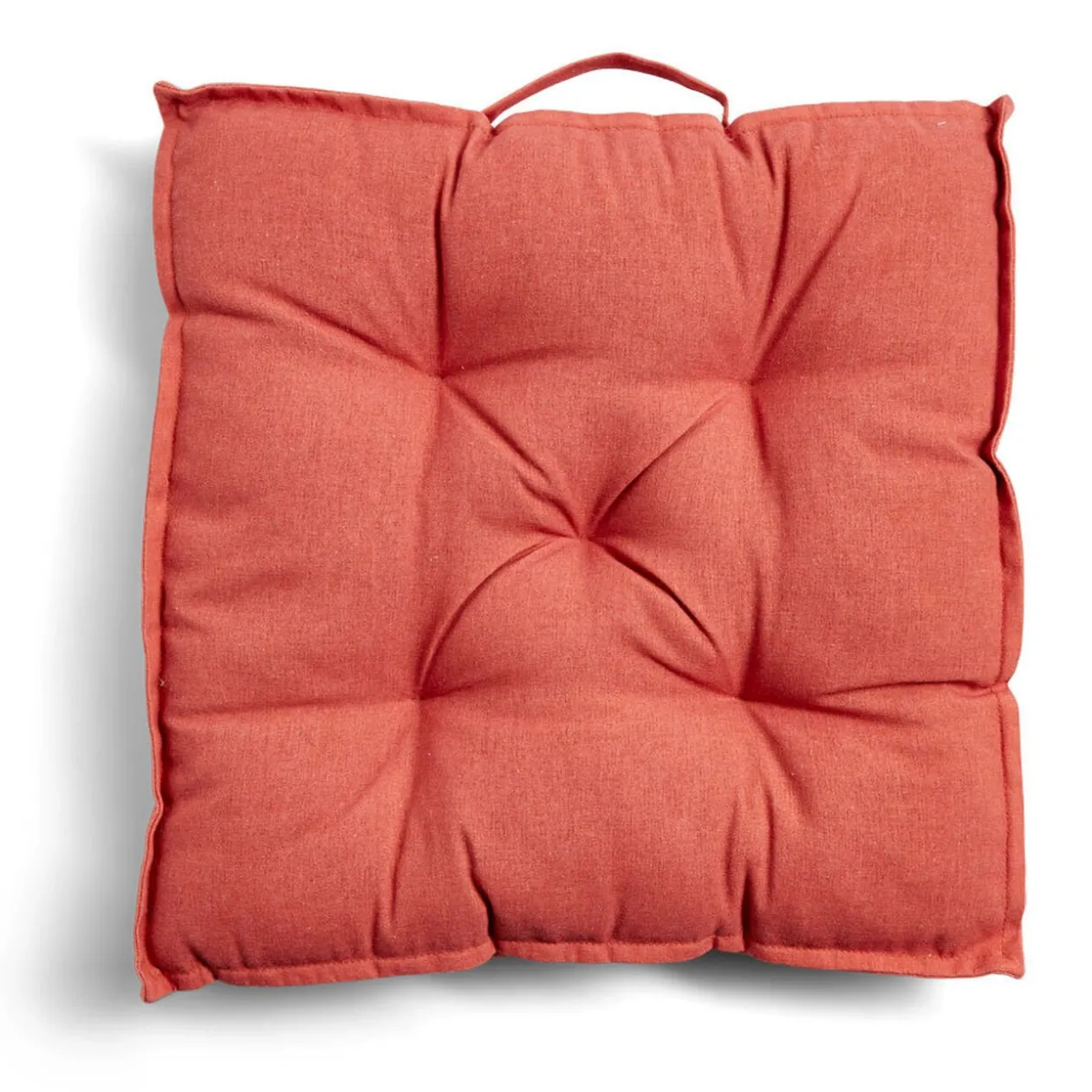 Coussin de sol 50x50xÉp8cm avec poignée terracotta