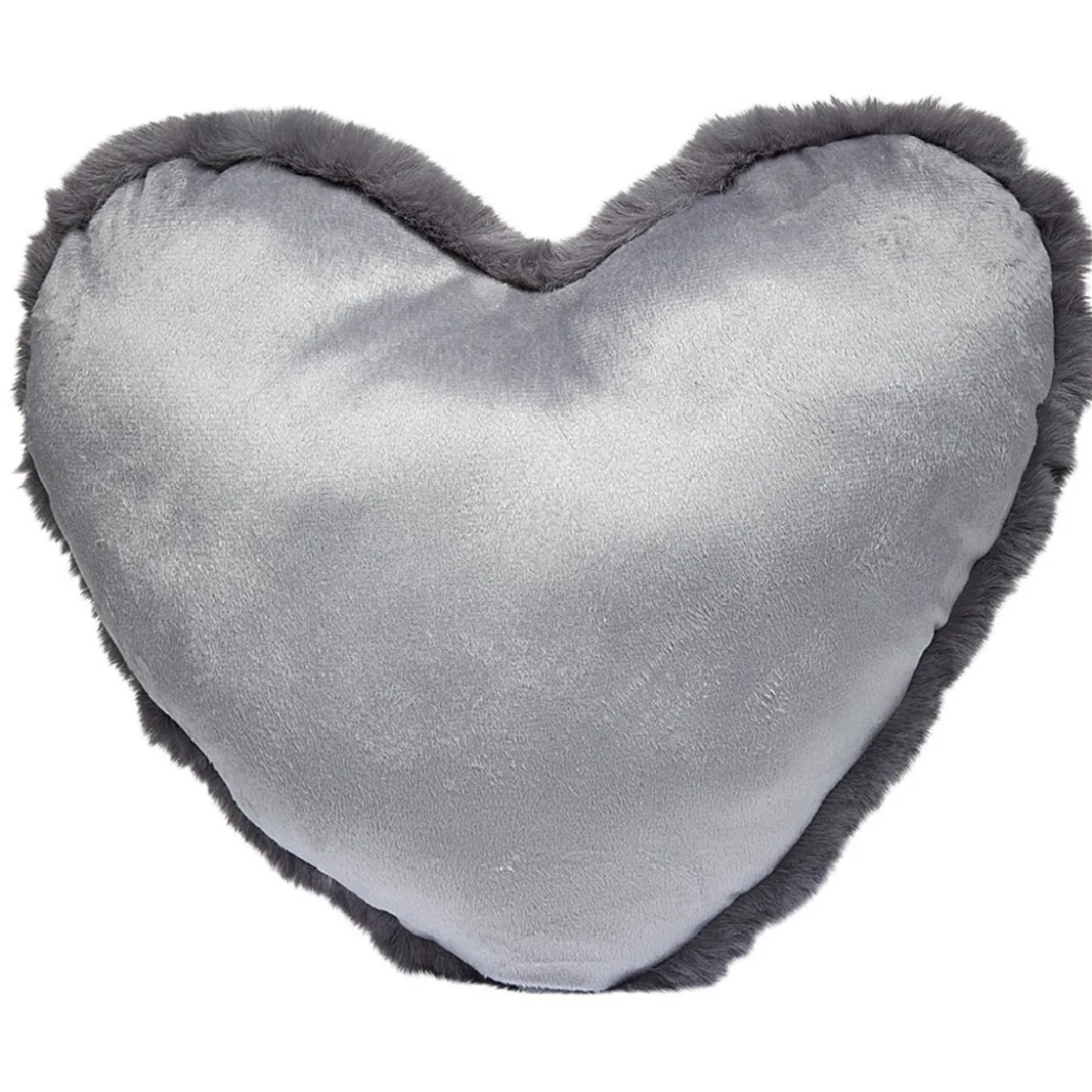 Coussin effet fourrure en forme de coeur 3 coloris