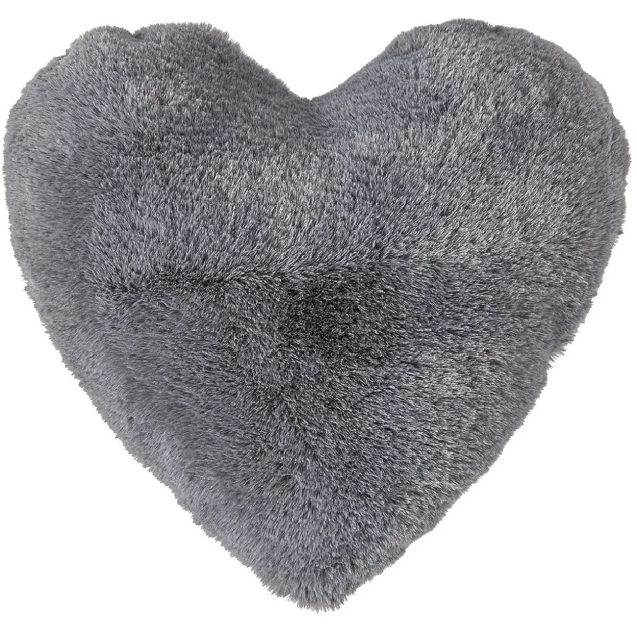Coussin effet fourrure en forme de coeur 3 coloris