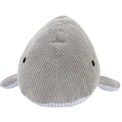 Coussin forme baleine polyester gris