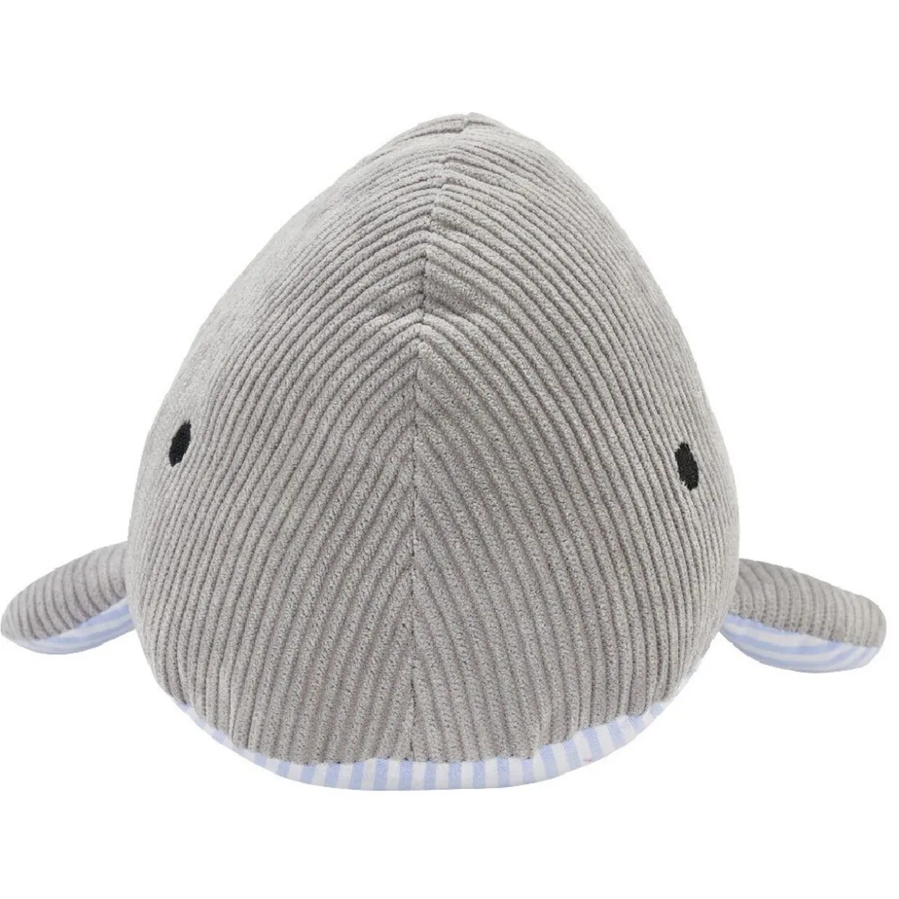 Coussin forme baleine polyester gris