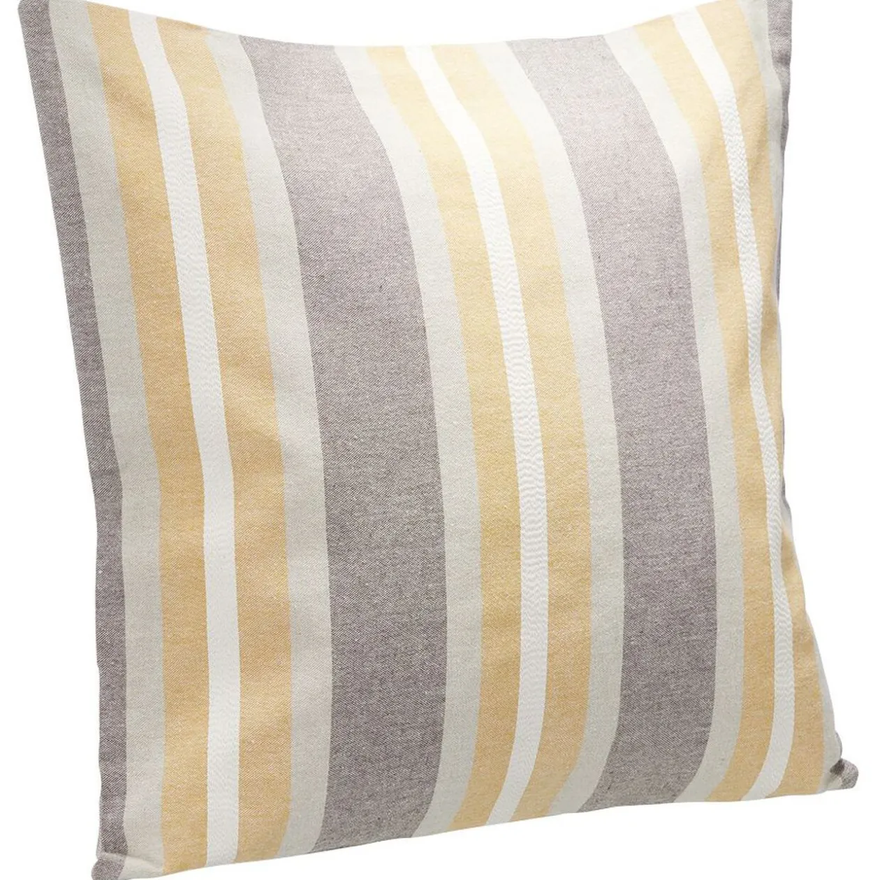 Coussin jacquard rayure orange et blanc 45x45cm