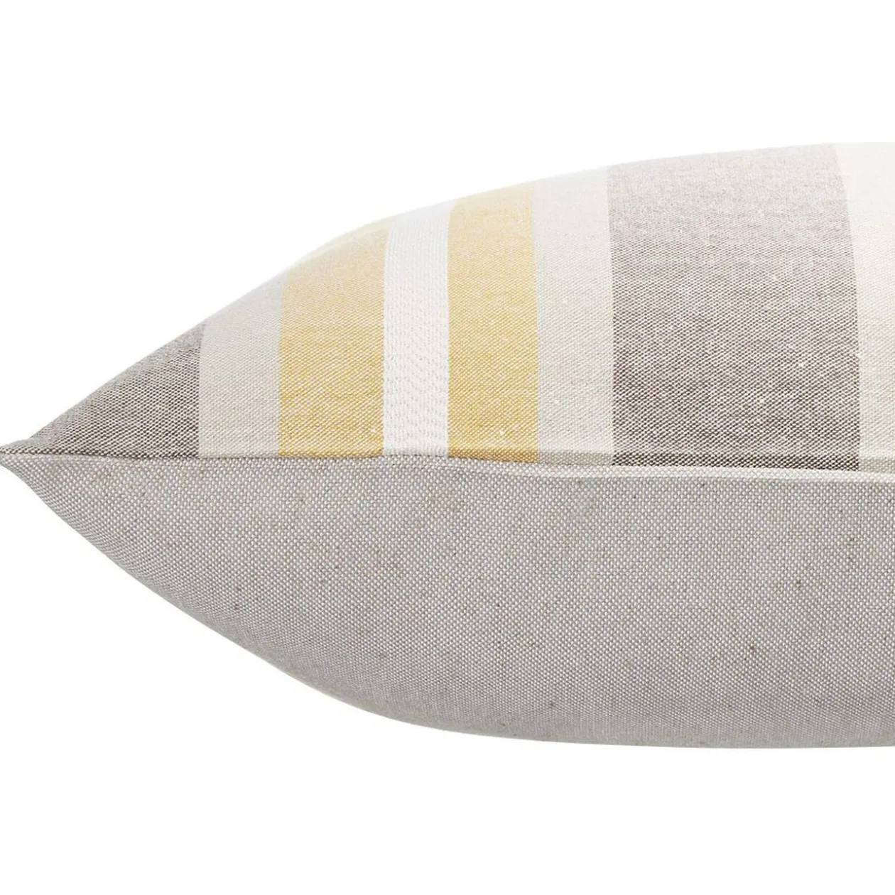 Coussin jacquard rayure orange et blanc 45x45cm