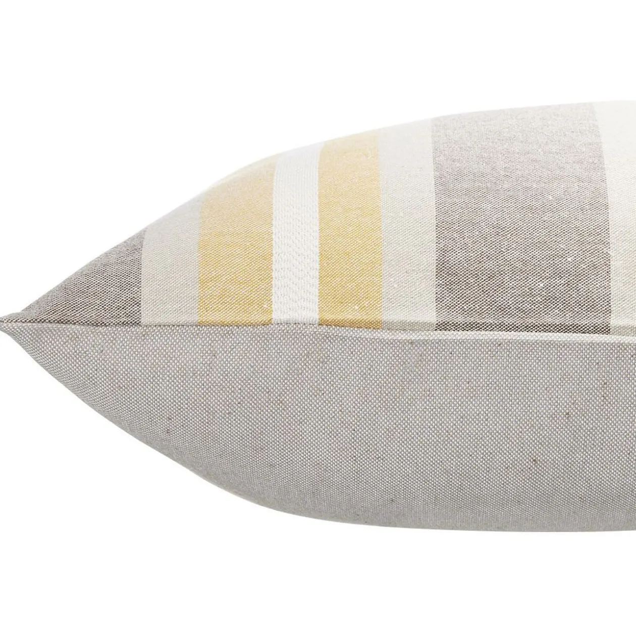 Coussin jacquard rayure orange et marron 50x30cm